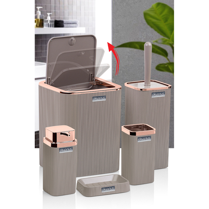 Bathroom Accessories Set 5-Piece Plastic Okyanus color variants