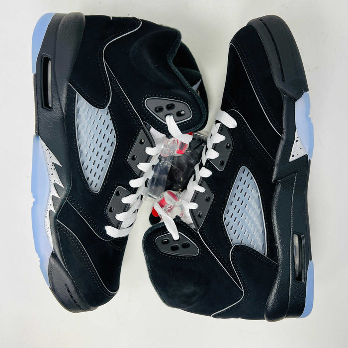 Jordan 5 Retro OG Black Metallic Reimagined (GS) shoes on box, brand new condition.