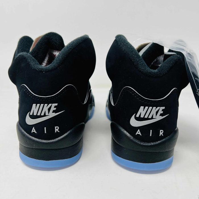 Jordan 5 Retro OG Black Metallic Reimagined (GS) shoes on box, brand new condition.