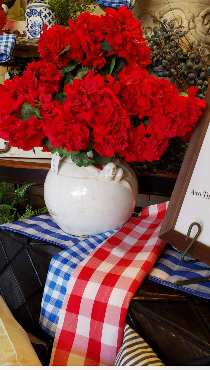 (8) Red & Blue Check Napkins