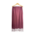 A&B Fashion SF1963-061 Plain Colour Winter Scarf with Tassels - Maroon