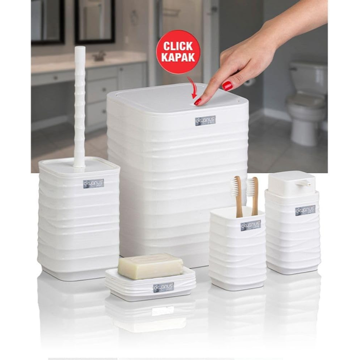 Bathroom Accessories Set 5-Piece Acrylic Okyanus color variants