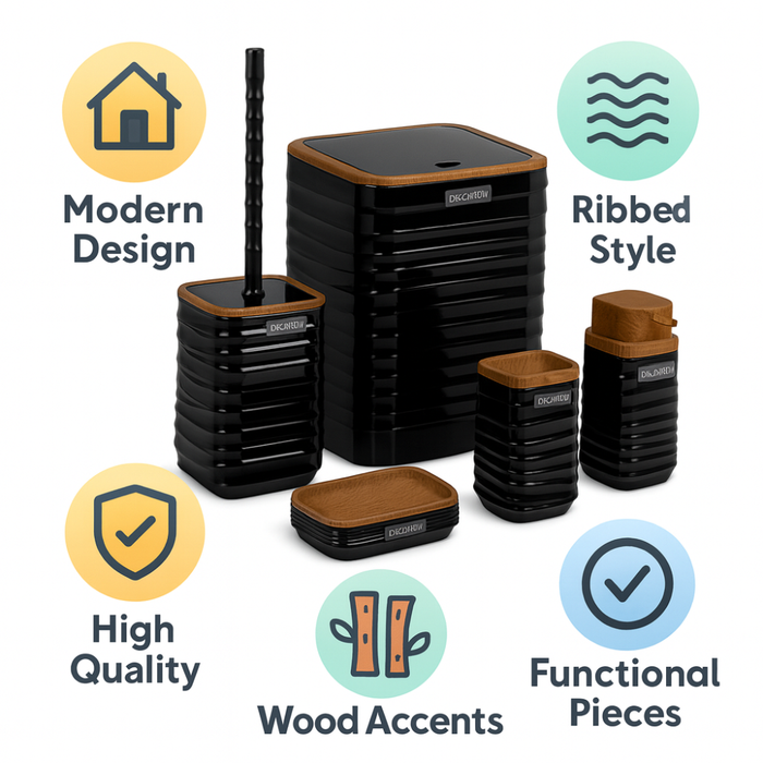 Okyanus bathroom set Plastic dimensions specs