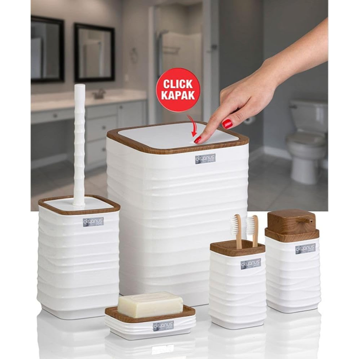 Bathroom Accessories Set 5-Piece Plastic Okyanus color variants