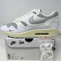 Nike Air Max 1 Patta Waves White sneaker with clean uppers, light wear, extra laces, and original box from 2022