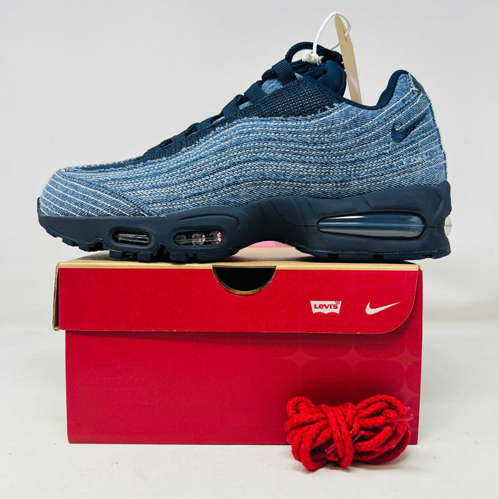 Nike Air Max 95 OG Levis Obsidian sneaker with red laces on red box