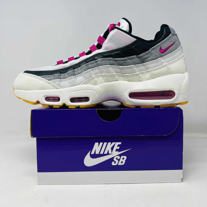 Nike Air Max 95 SB Cactus Flower sneaker on Nike SB purple box, brand new 2025 release