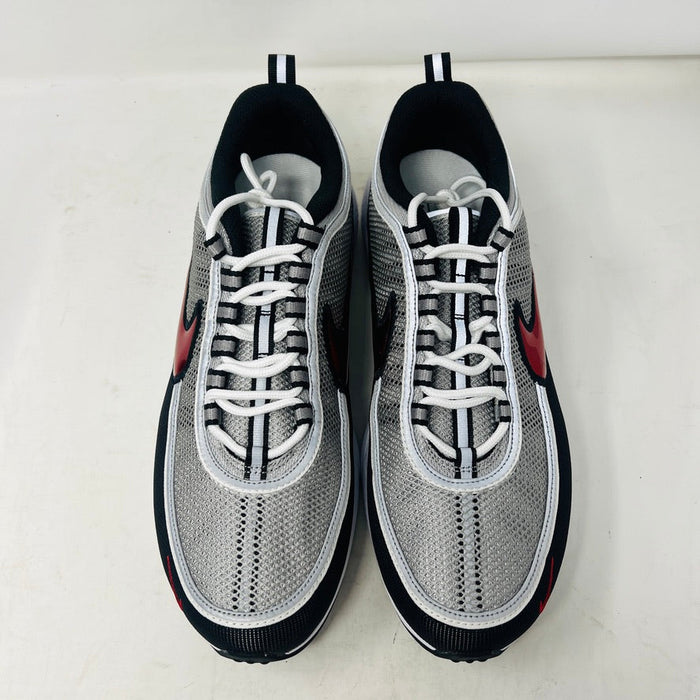 Nike Air Zoom Spiridon OG Sport Red 2024 sneakers with mesh upper and Nike swoosh.