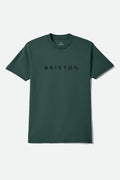 Men's Alpha Line Standard T-Shirt in the color Forest Green - Front Product Laydown Image