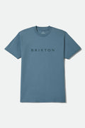 Men's Alpha Line Standard T-Shirt in the color Harbor Blue - Front Product Laydown Image