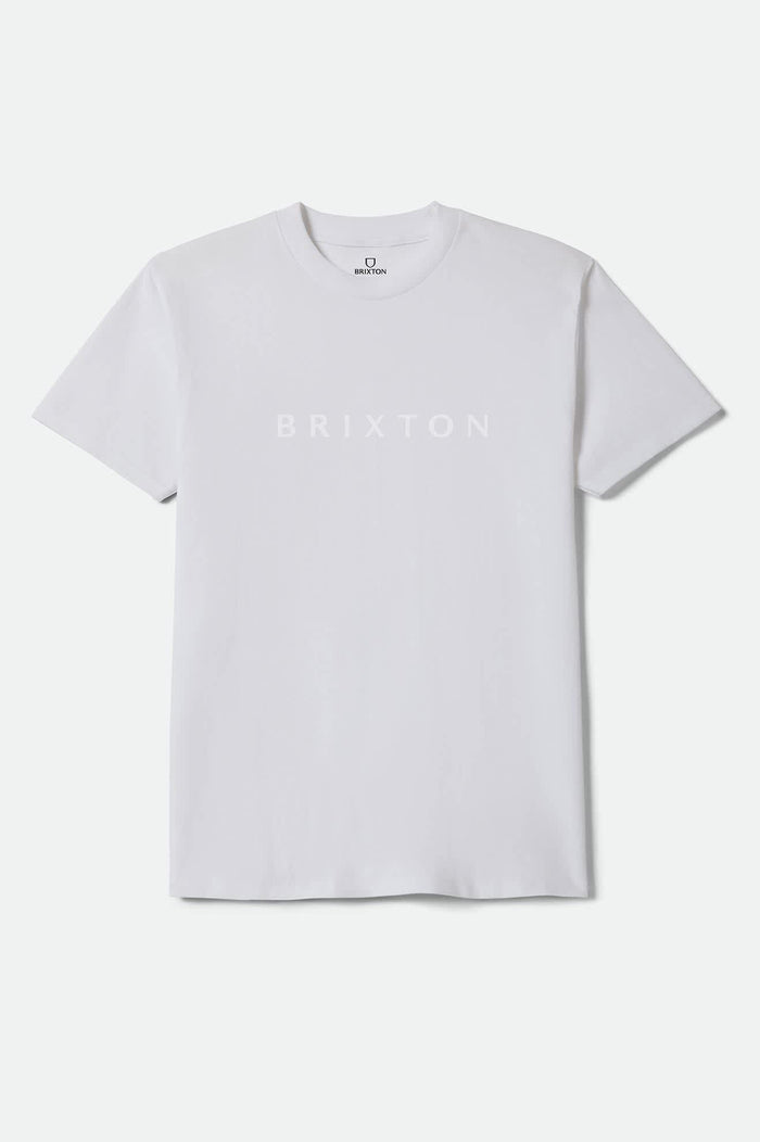 Men's Alpha Line Standard T-Shirt in the color White - Front Product Laydown Image