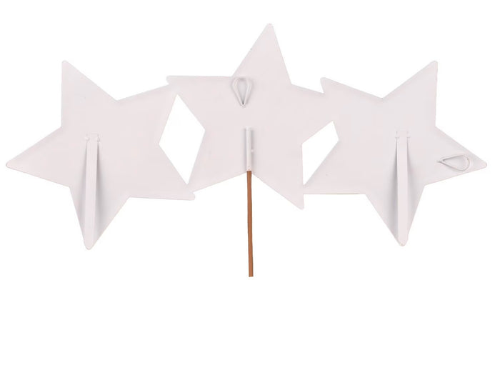 Americana: 3 Stars Red, White, Blue Metal Stake with Easel