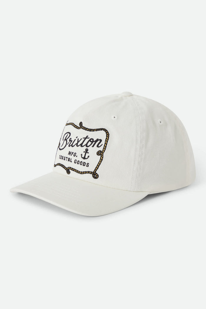 Unisex Anchor Alpha Snapback in the color Off White - Front Product Laydown Image