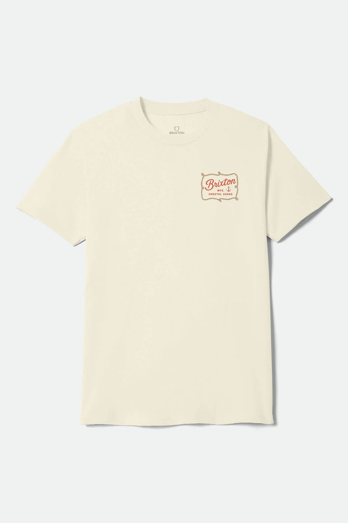 Men's Anchor Standard T-Shirt in the color Cream - Front Product Laydown Image