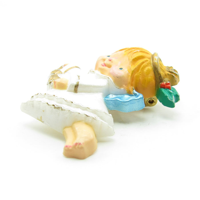 Hallmark 1986 angel pin with gold halo