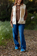 Women's Arctic Fleece Vest in the color Sand - Additional Fit View