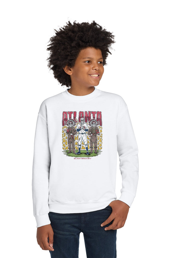 ATLANTA BASEBALL KIDS CREWNECK SWEATSHIRT – Kids clothes – Dead Threads Apparel