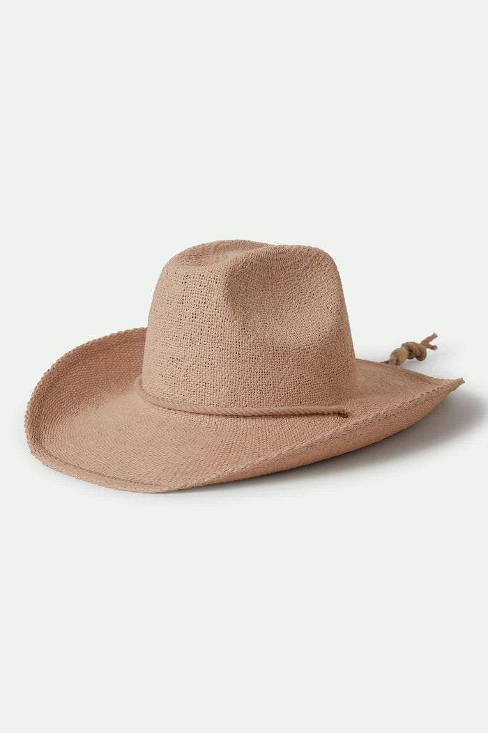 Women's Austin Straw Cowboy Hat in the color Soft Pink - Front Product View