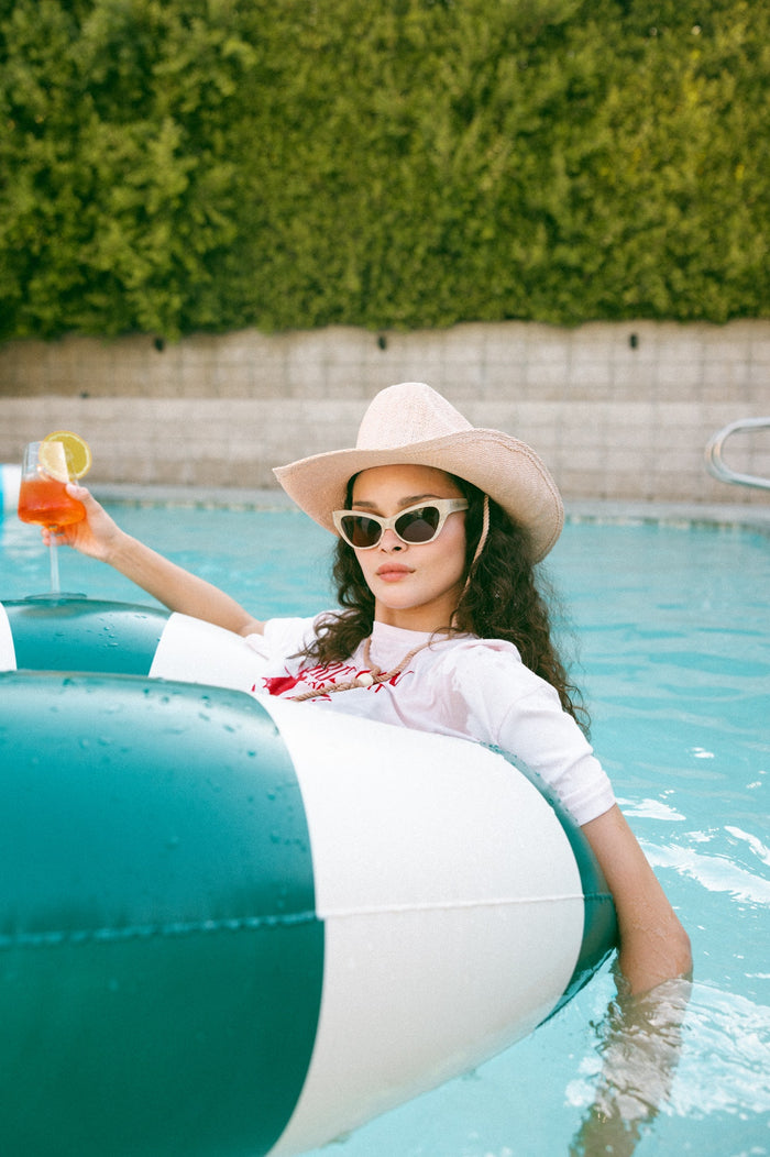 Austin Straw Cowboy Hat - Soft Pink
