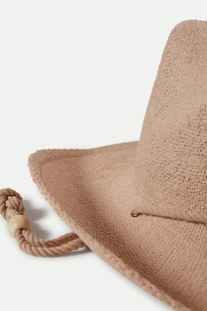 Women's Austin Straw Cowboy Hat in the color Soft Pink - Additional Laydown image