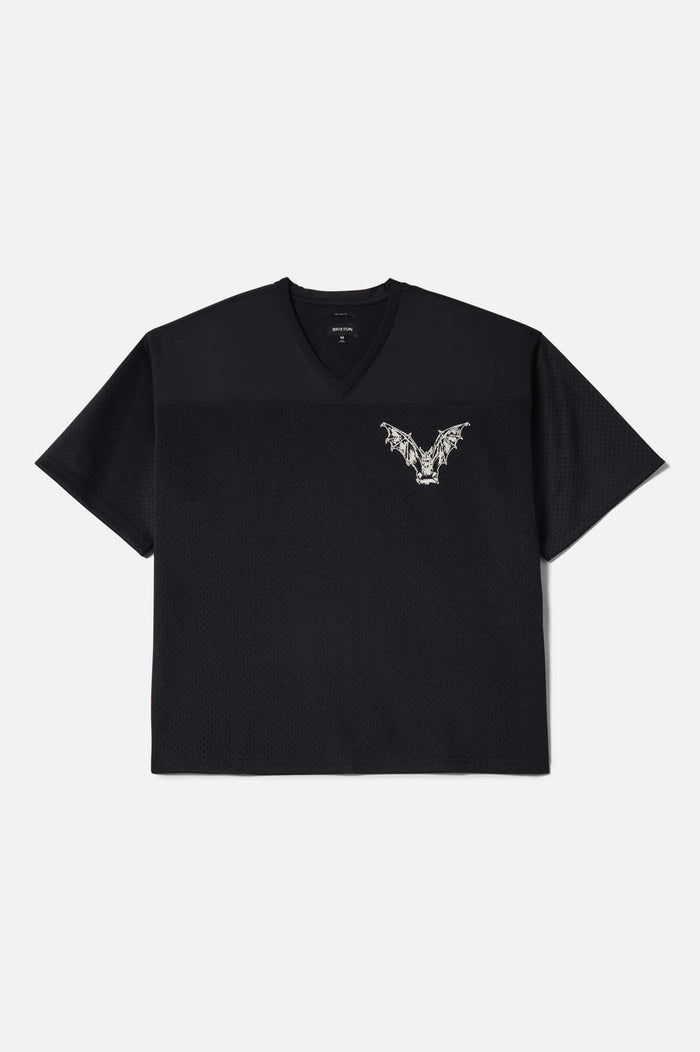 Men's Baggy Mesh Practice Jersey in the color Black/White Chippa - Front Product View