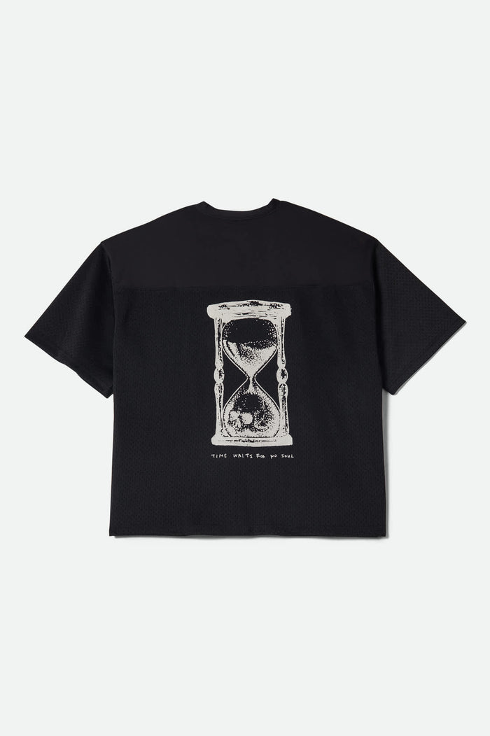 Men's Baggy Mesh Practice Jersey in the color Black/White Chippa - Additional Laydown image