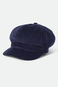 Women's Bailey Cap in the color Navy Corduroy - Front Product Laydown Image