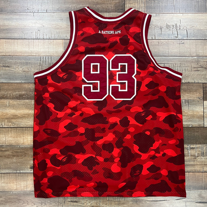 BAPE Color Camo Basketball Tank Top Red
