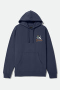 Men's Barren Hoodie in the color Washed Navy - Front Product View
