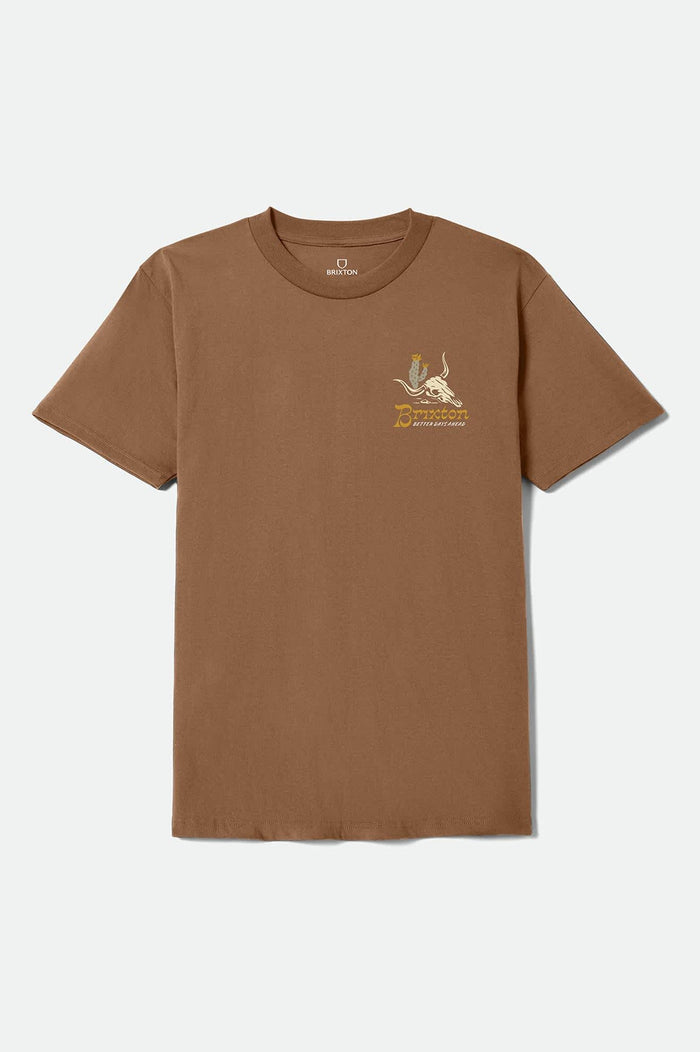 Men's Barren Short Sleeve Standard T-Shirt in the color Brown Sugar - Front Product View