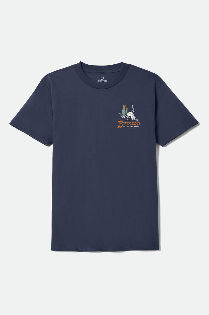 Men's Barren Short Sleeve Standard T-Shirt in the color Navy - Front Product View