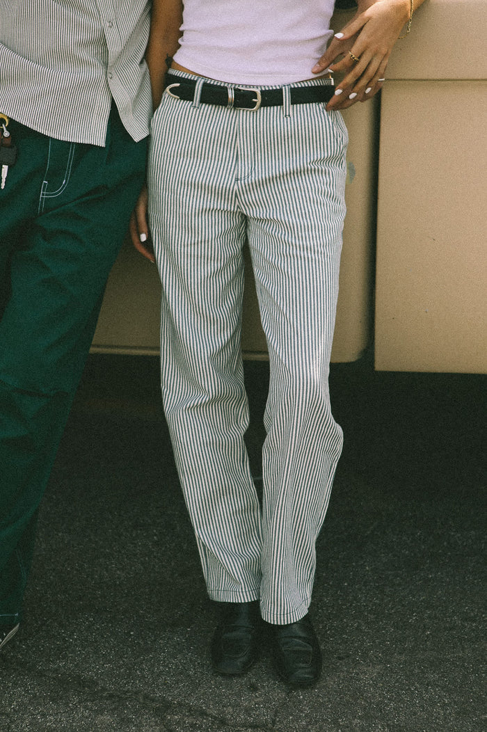 Women's Bedford Pant in the color Azure Blue Pinstripe - Men's Lifestyle image