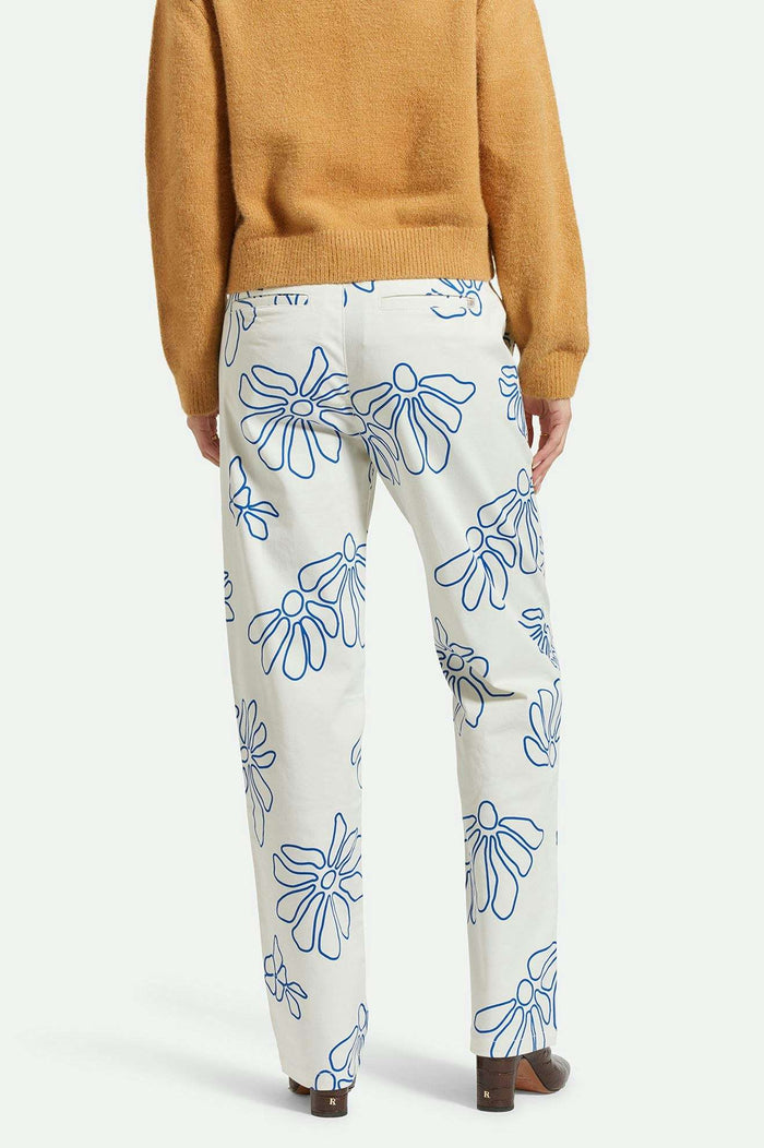 Back Fit Image | Bedford Pant - Off White Daisy