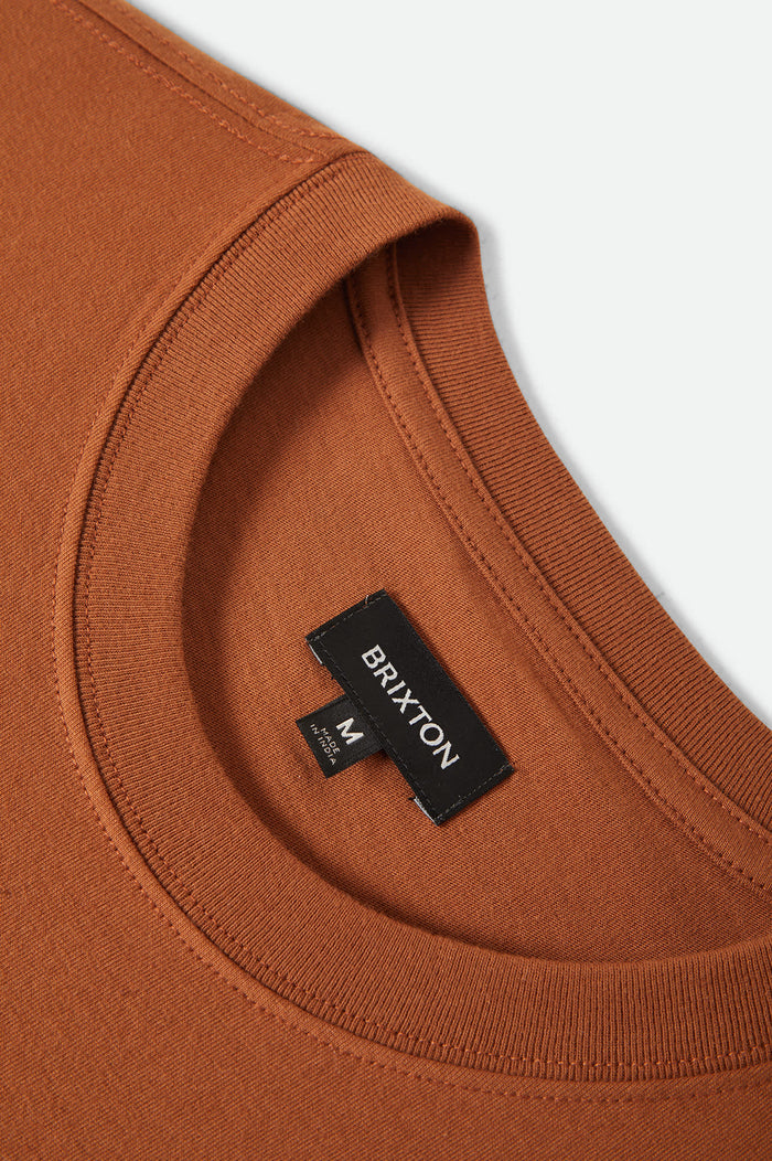 Men's Beta Sheild Short Sleeve Pocket T-Shirt in the color Brown Sugar - Additional Laydown image