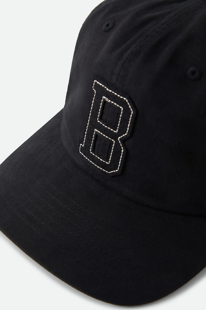Unisex Big B Adjustable Hat in the color Black/Black/Off White - Additional Laydown image