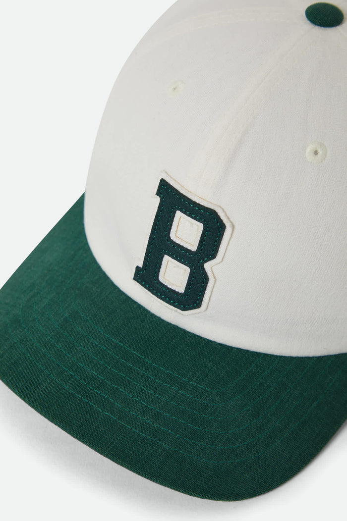 Unisex Big B Adjustable Hat in the color Off White/Primal Green - Additional Laydown image
