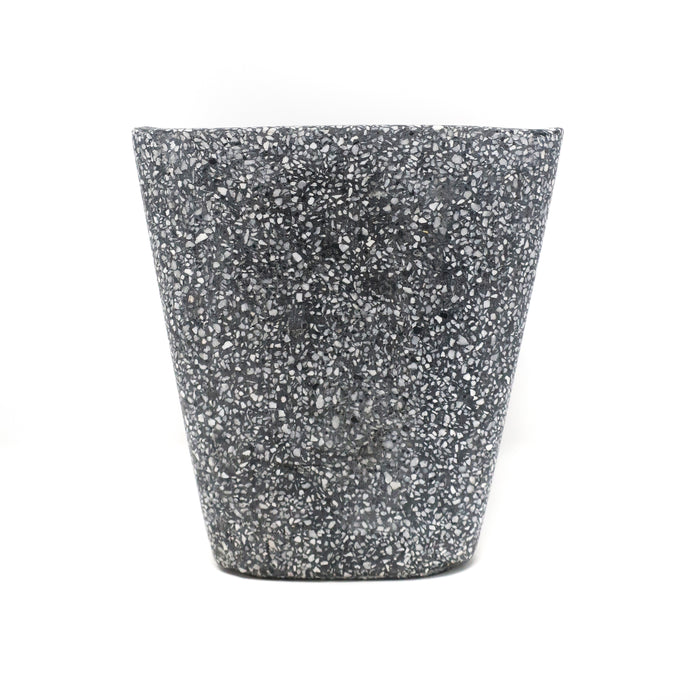Black and White Speckled Ceramic Vase by Christian Tortu