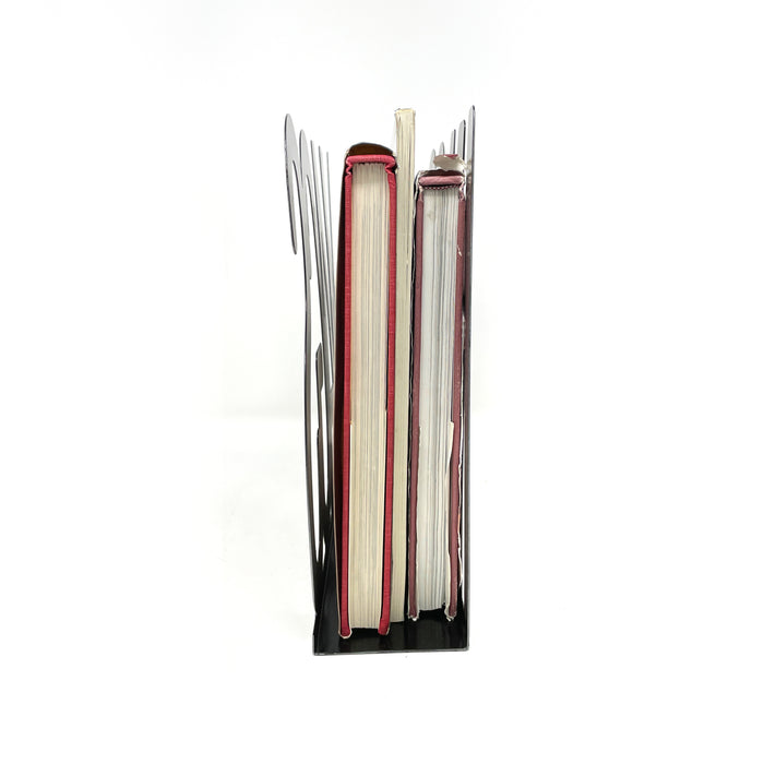 Black Metal MAGS Cutout Magazine Rack
