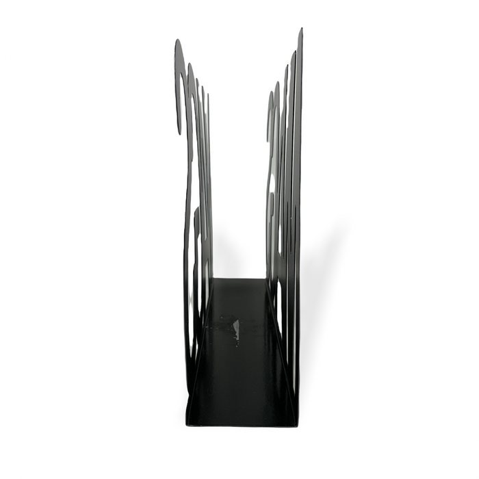 Black Metal MAGS Cutout Magazine Rack