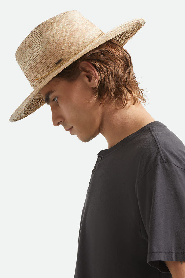 Unisex Hitch Ranch Fedora in the color Natural - Additional Fit image