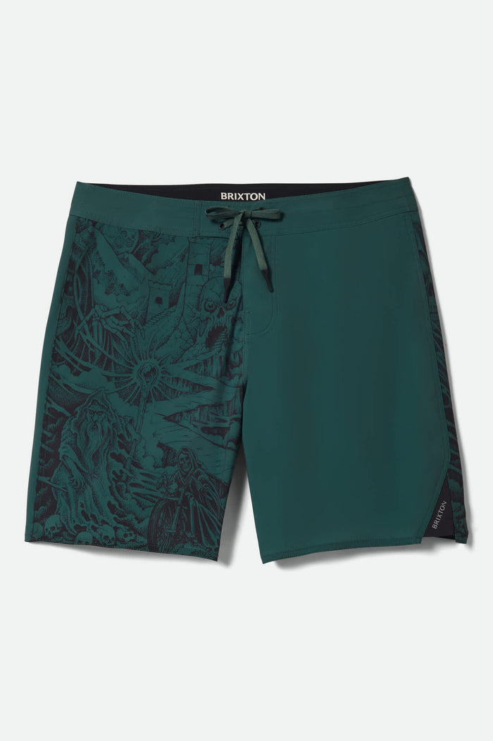 Men's Blitz Boardshort 19" in the color Primary Green - Front Product View