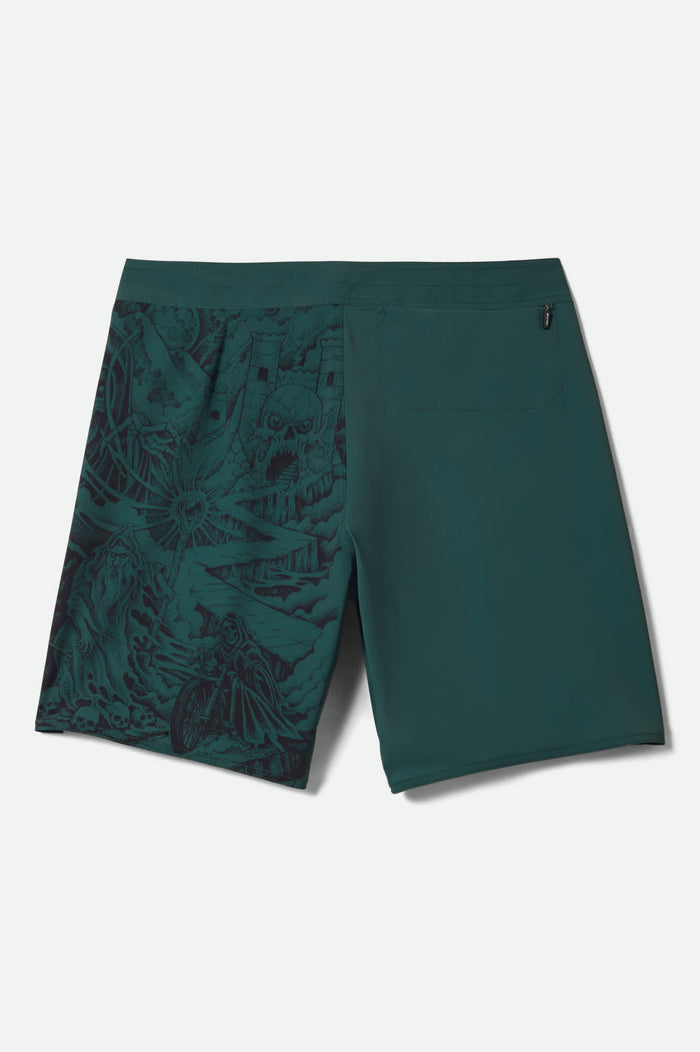 Men's Blitz Boardshort 19" in the color Primary Green - Additional Laydown image