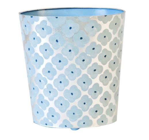 Blue Wastebasket and Tissue Box Cover - Wilson Lee