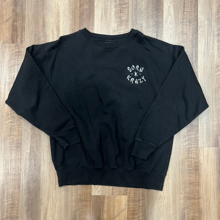 Born x Raised x YG 4HUNNID Krazy OG Logo Sweatshirt Crewneck Black