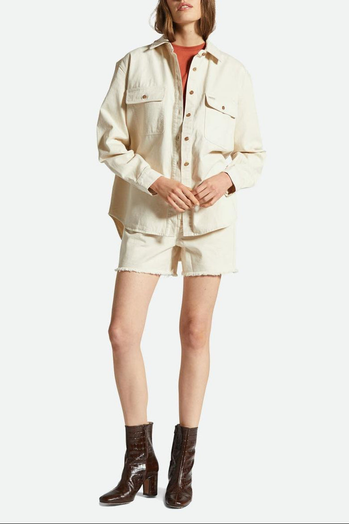 Women's Fit, Featured View | Bowery Boyfriend Overshirt - Natural