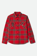 Men's Bowery Heavyweight Flannel in the color Adrenaline Rush - Front Product Laydown Image