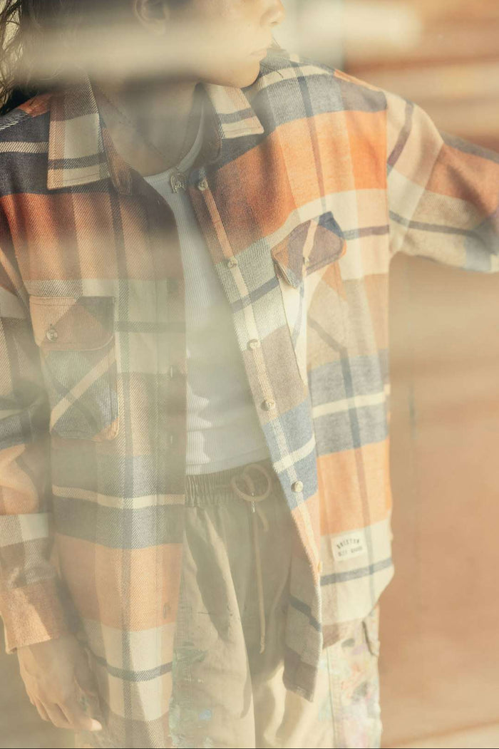 Women's Lifestyle 2 | Bowery Women's Classic L/S Flannel - Navy/Mars Red/Whitecap