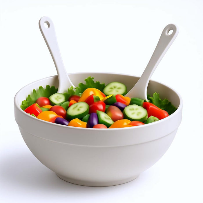 BPA-Free 5.5 L Salad Mixing Bowl with Serving Spoon and Fork