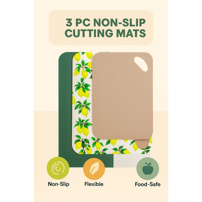 Cutting Board 3-Piece Silicone Primostore