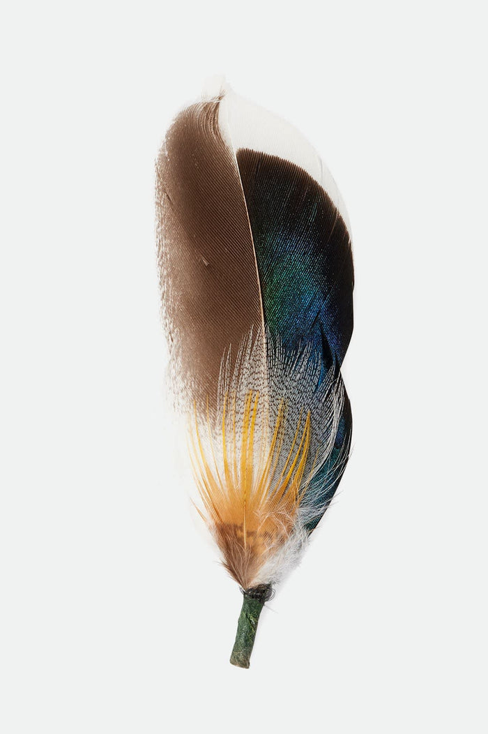 Unisex Brixton Hat Feather in the color Moonlit Ocean/Bison/Mojave - Front Product View